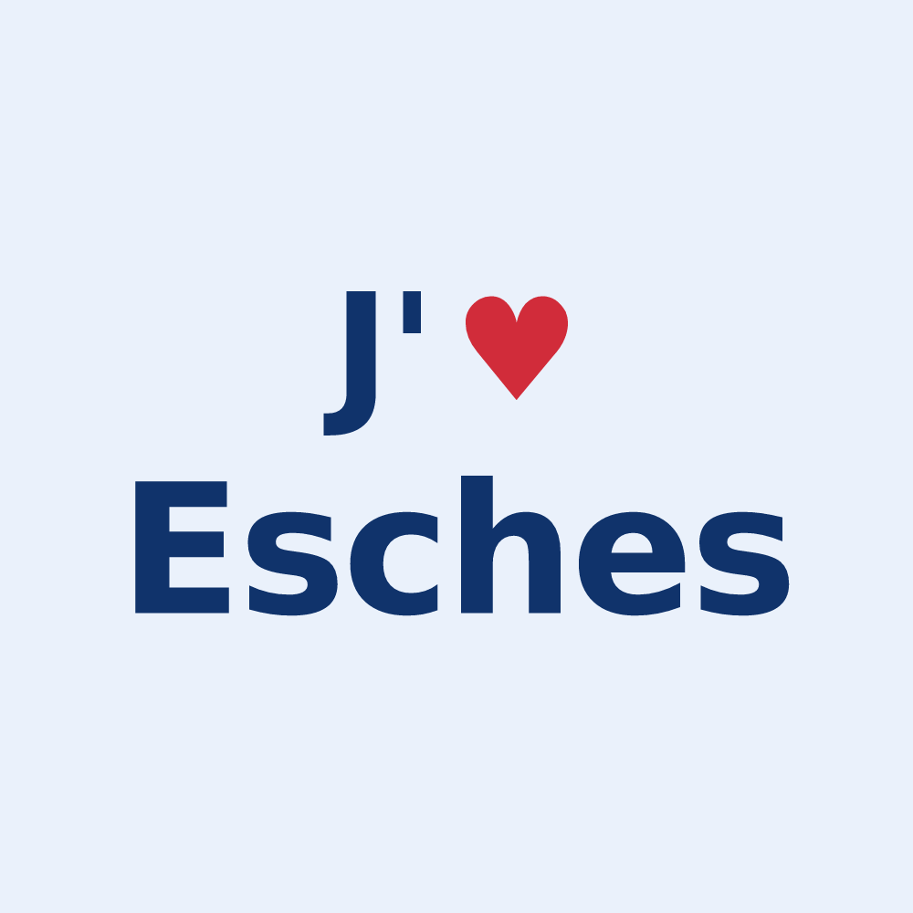 Sticker personnalisé Esches — design J'aime Esches