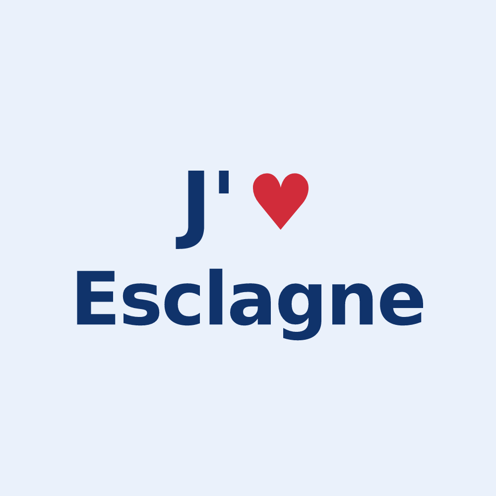Sticker personnalisé Esclagne — design J'aime Esclagne