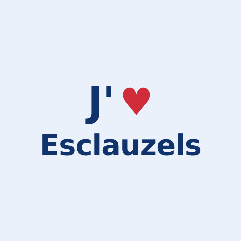 Sticker personnalisé Esclauzels — design J'aime Esclauzels