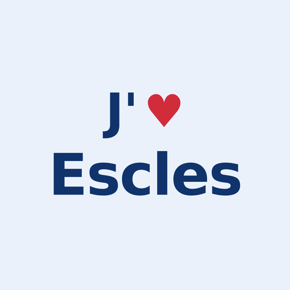 Sticker personnalisé Escles — design J'aime Escles