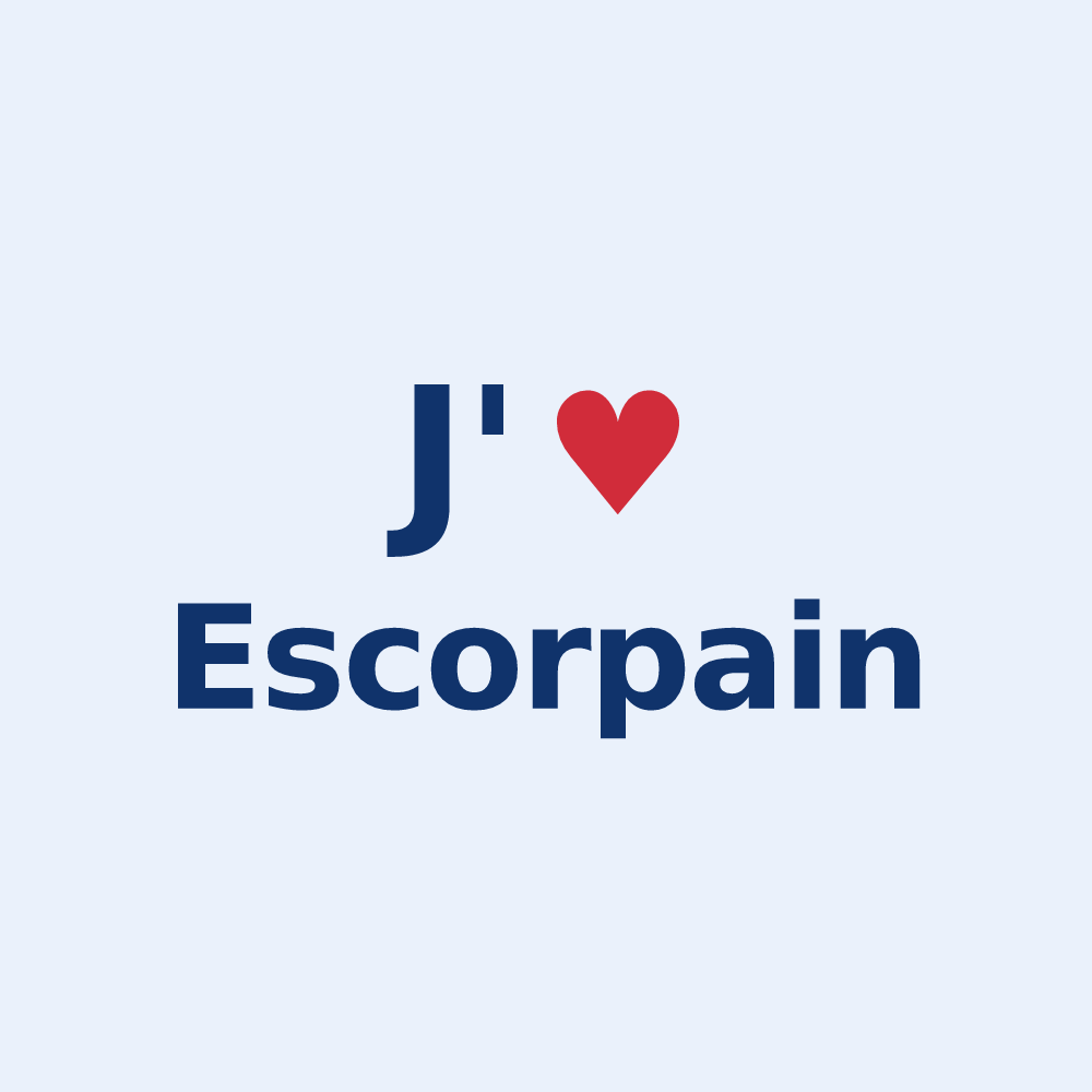 Sticker personnalisé Escorpain — design J'aime Escorpain