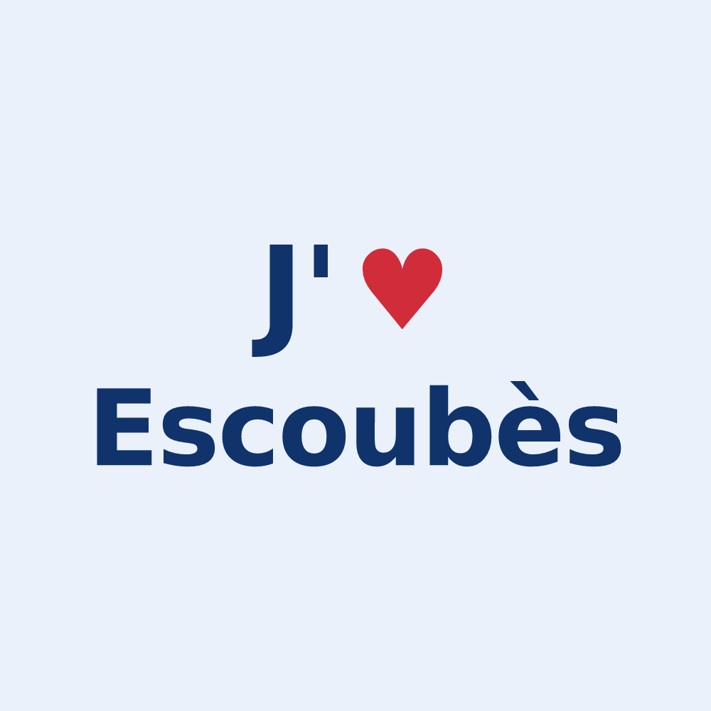 Sticker personnalisé Escoubès — design J'aime Escoubès