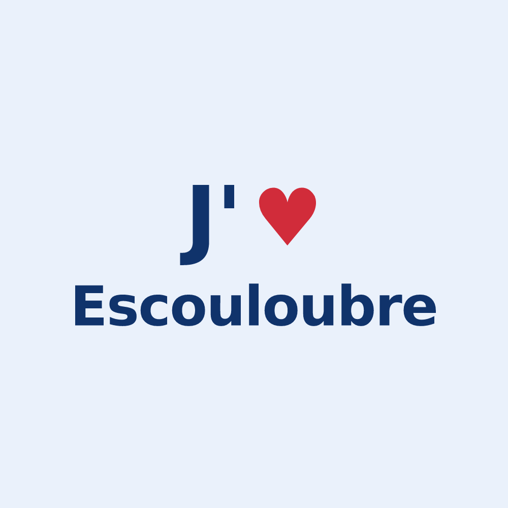 Sticker personnalisé Escouloubre — design J'aime Escouloubre