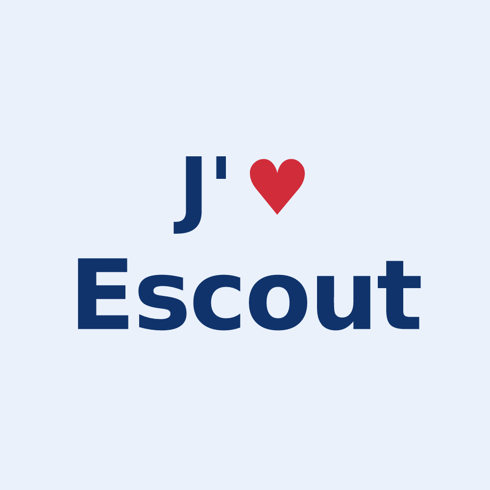 Sticker personnalisé Escout — design J'aime Escout