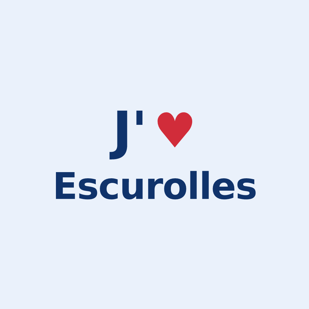 Sticker personnalisé Escurolles — design « J'aime Escurolles » imprimé sur le sticker