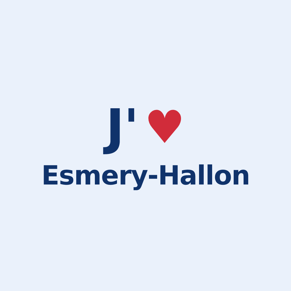 Sticker personnalisé Esmery-Hallon — design J'aime Esmery-Hallon
