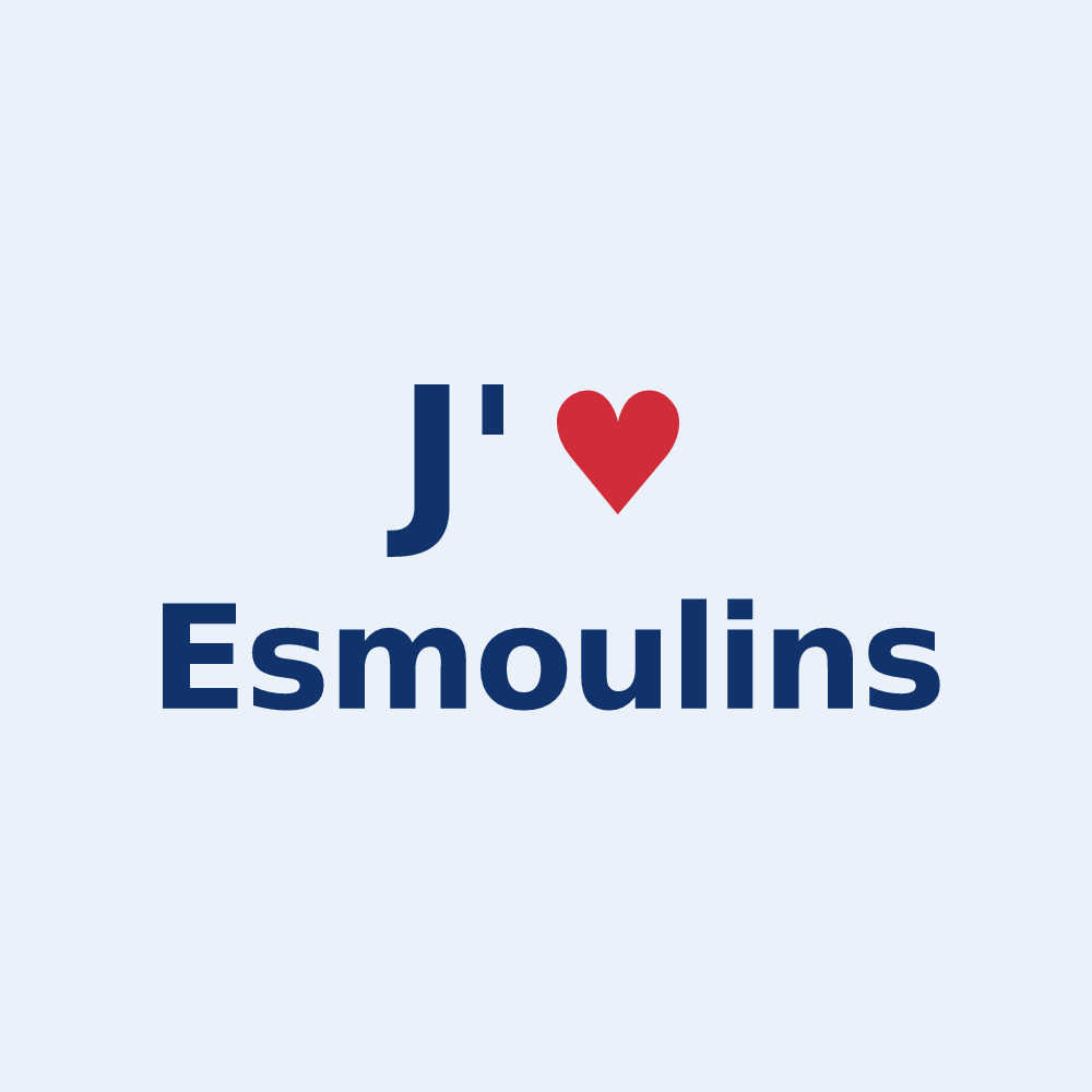 Sticker personnalisé Esmoulins — design J'aime Esmoulins