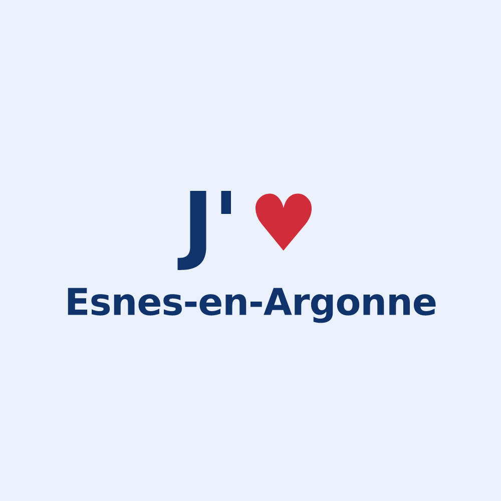 Sticker personnalisé Esnes-en-Argonne — design J'aime Esnes-en-Argonne