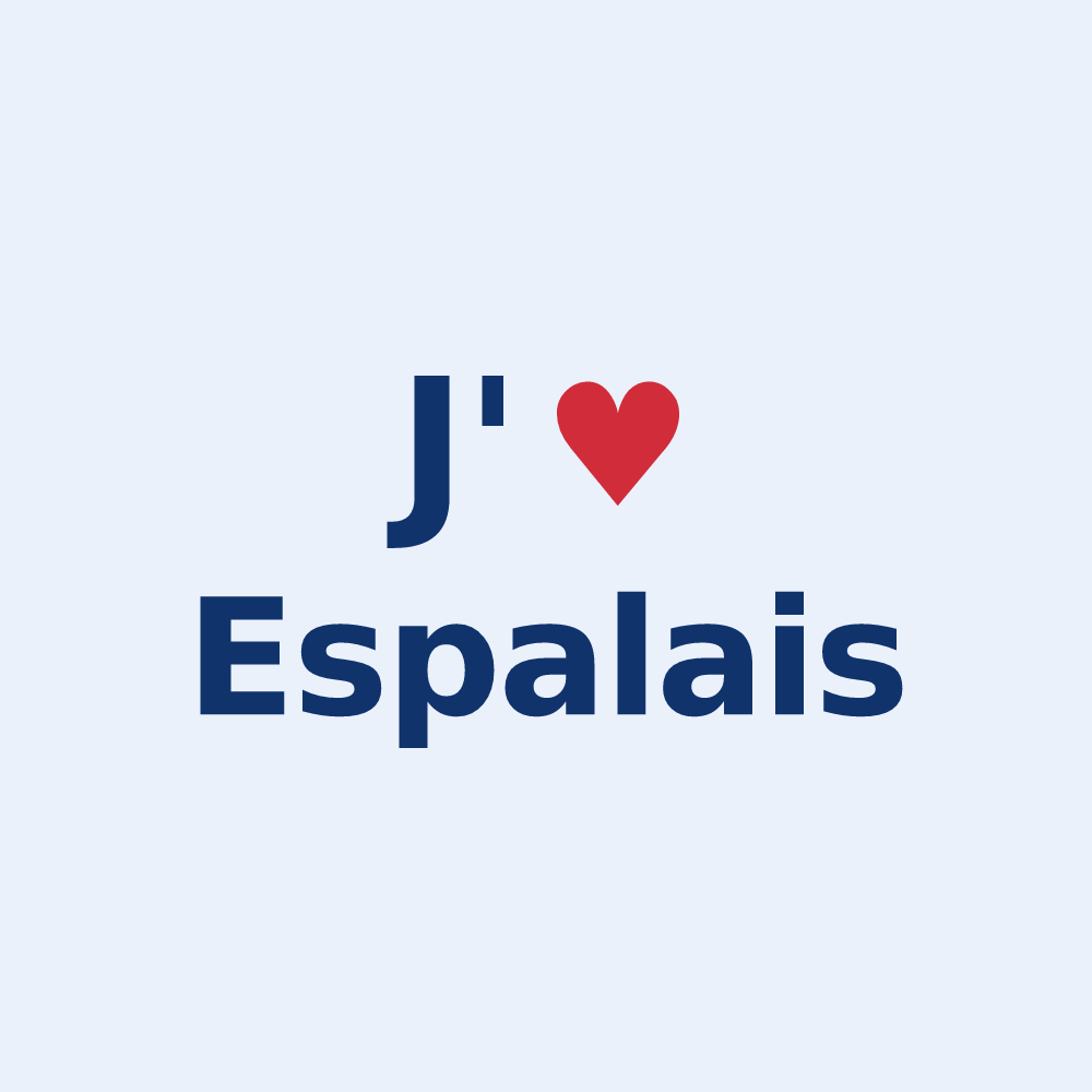 Sticker personnalisé Espalais — design J'aime Espalais