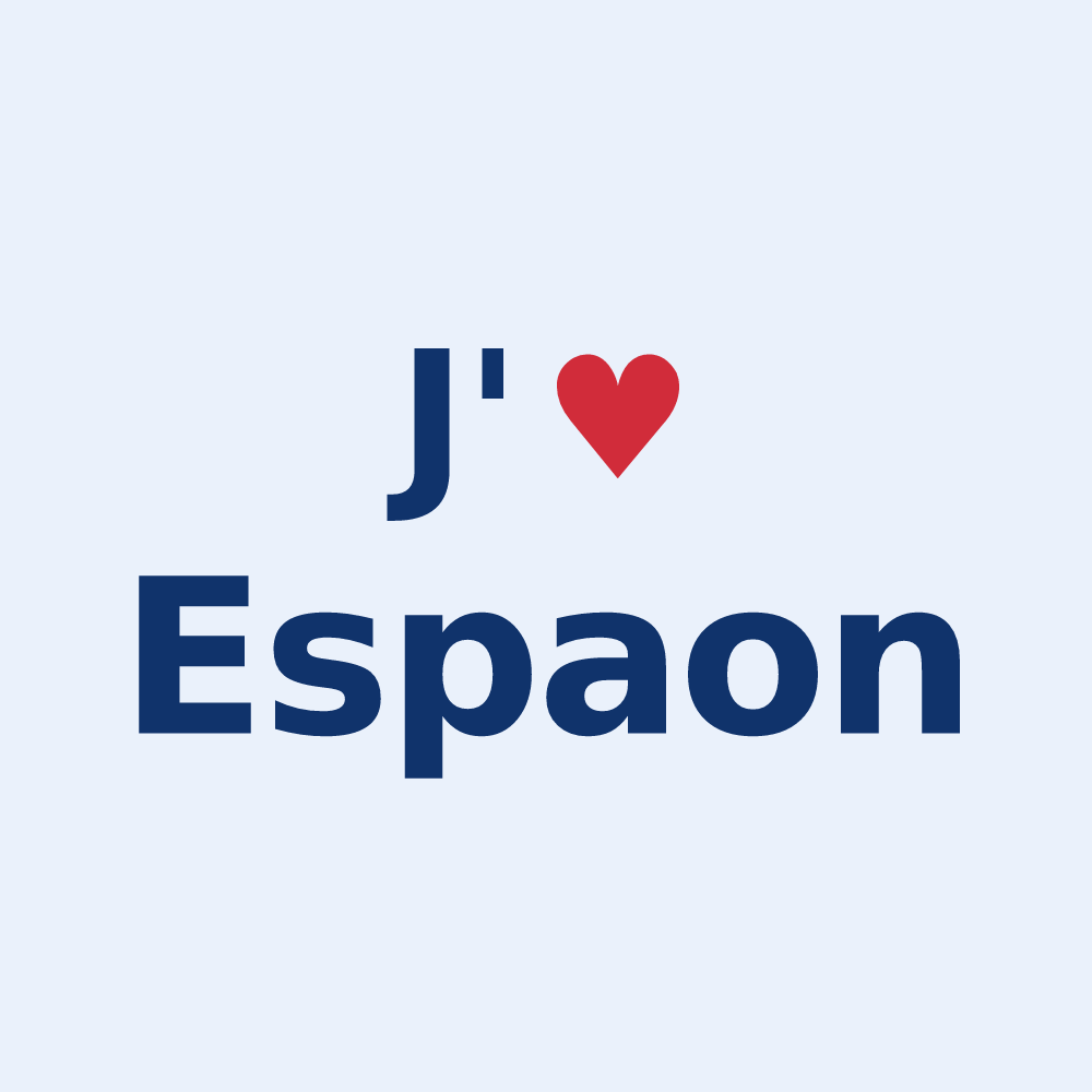 Sticker personnalisé Espaon — design J'aime Espaon