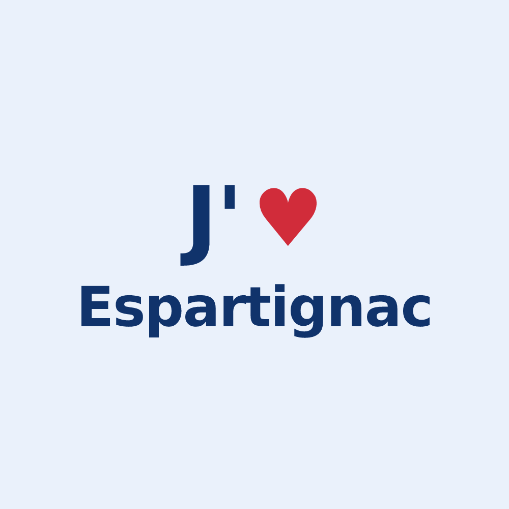 Sticker personnalisé Espartignac — design J'aime Espartignac