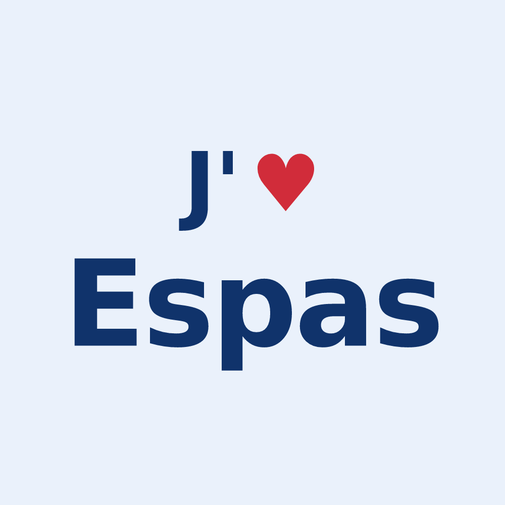 Sticker personnalisé Espas — design J'aime Espas