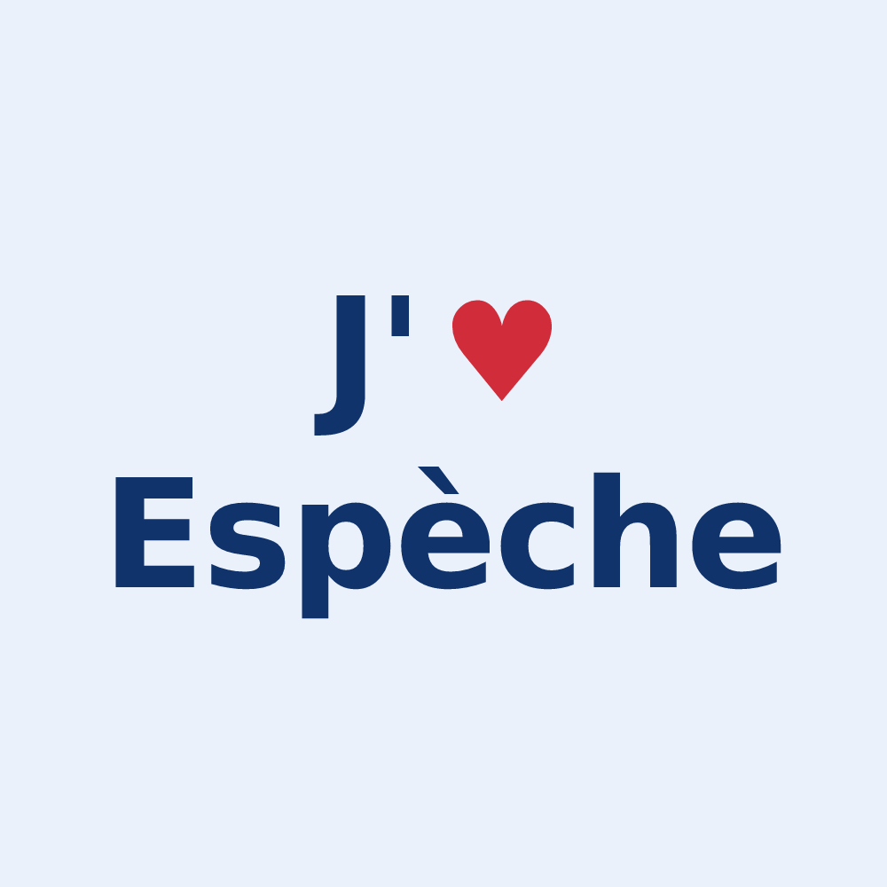 Sticker personnalisé Espèche — design J'aime Espèche