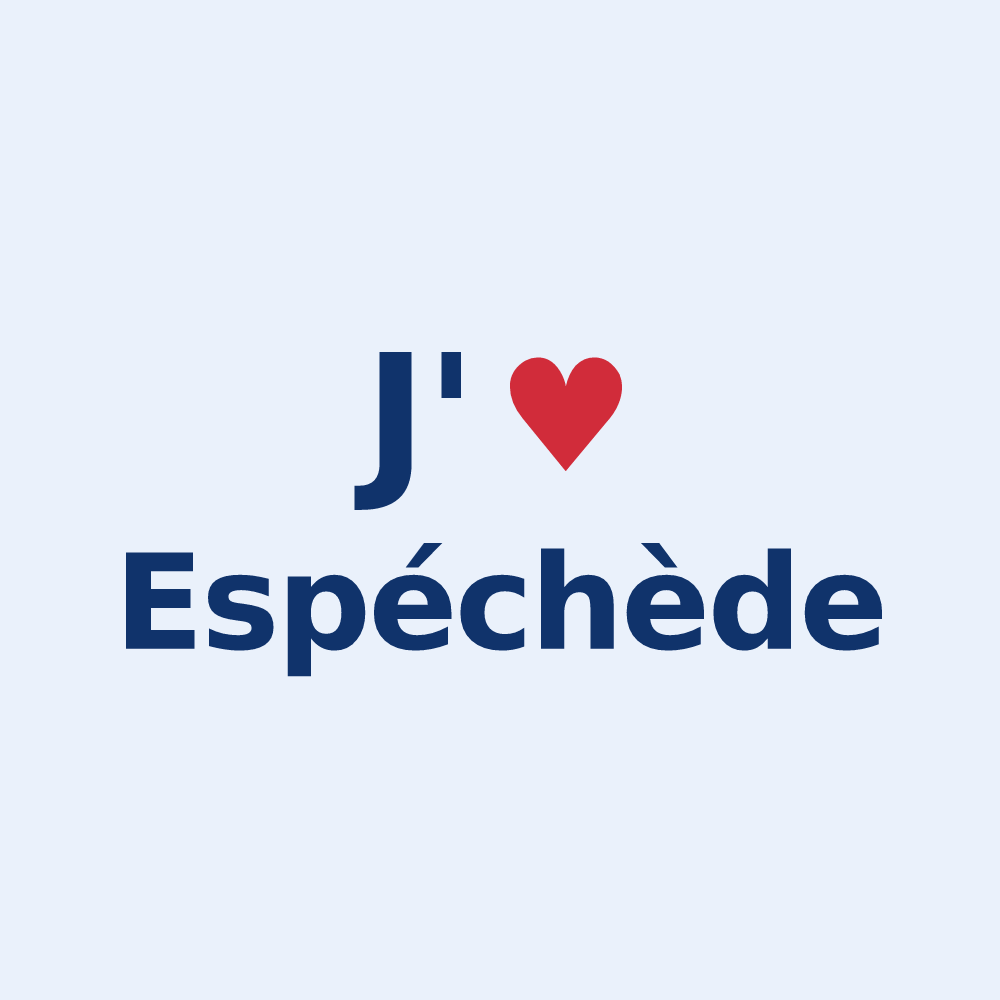 Sticker personnalisé Espéchède — design J'aime Espéchède