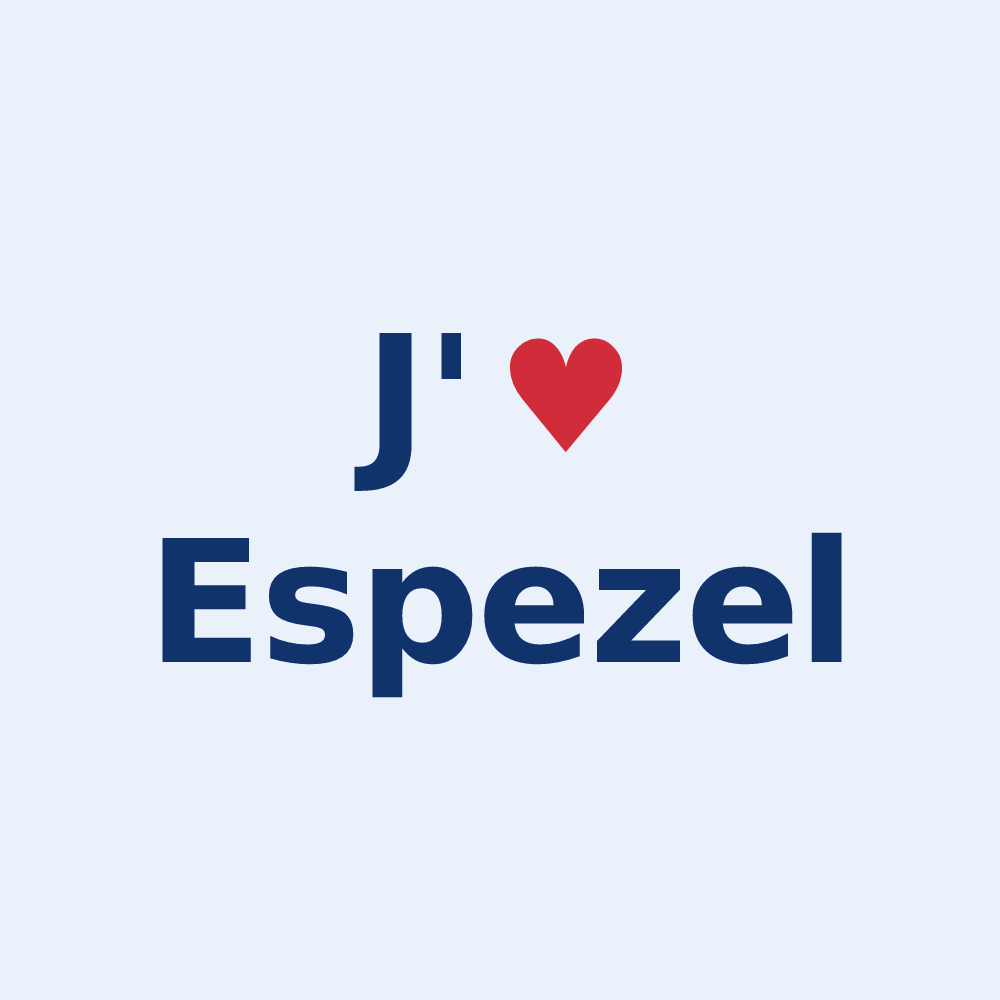 Sticker personnalisé Espezel — design J'aime Espezel