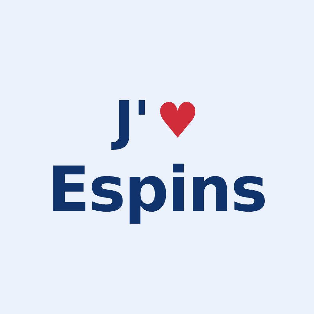 Sticker personnalisé Espins — design J'aime Espins
