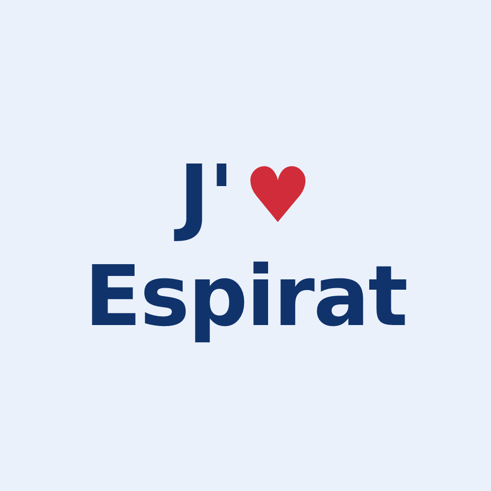 Sticker personnalisé Espirat — design J'aime Espirat
