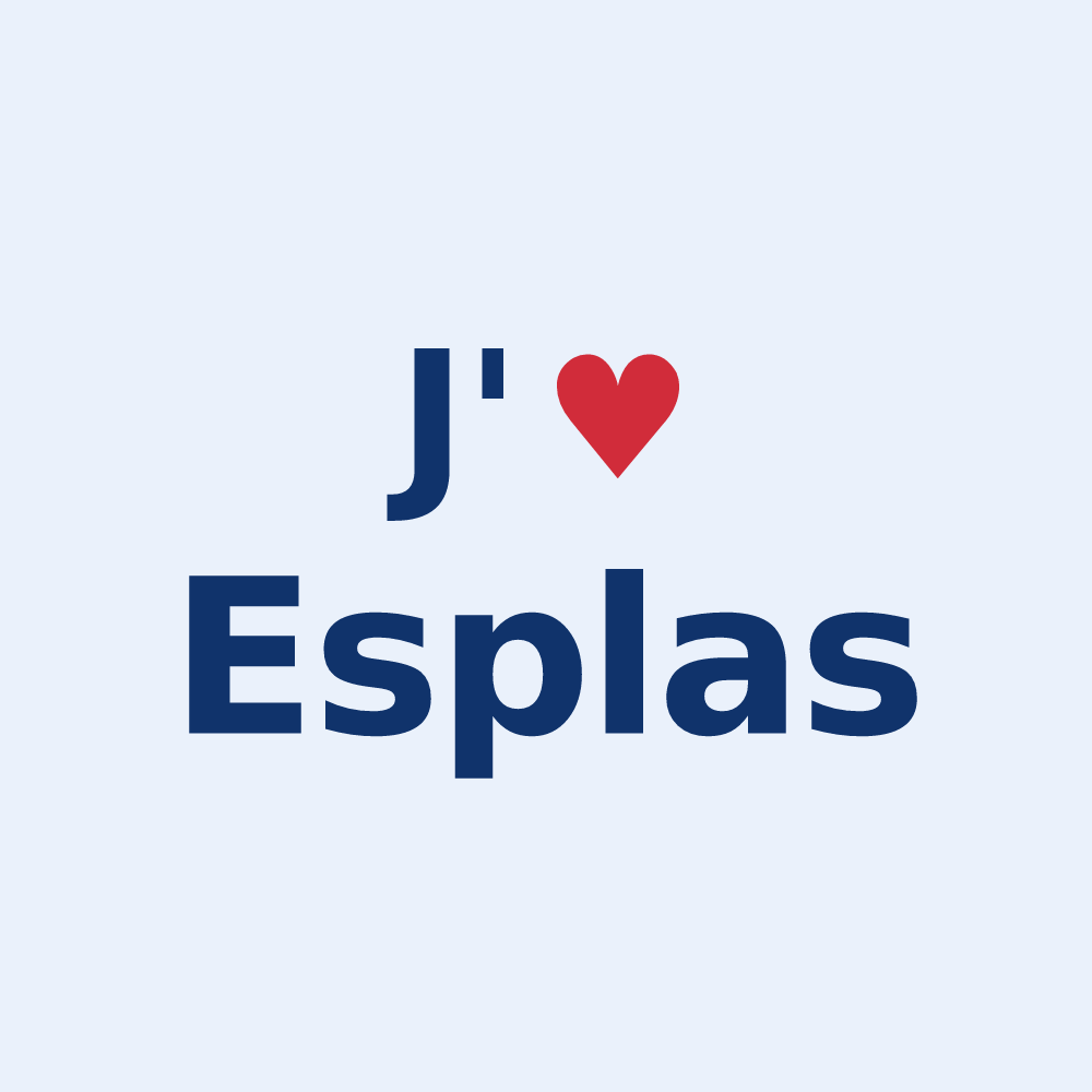 Sticker personnalisé Esplas — design J'aime Esplas