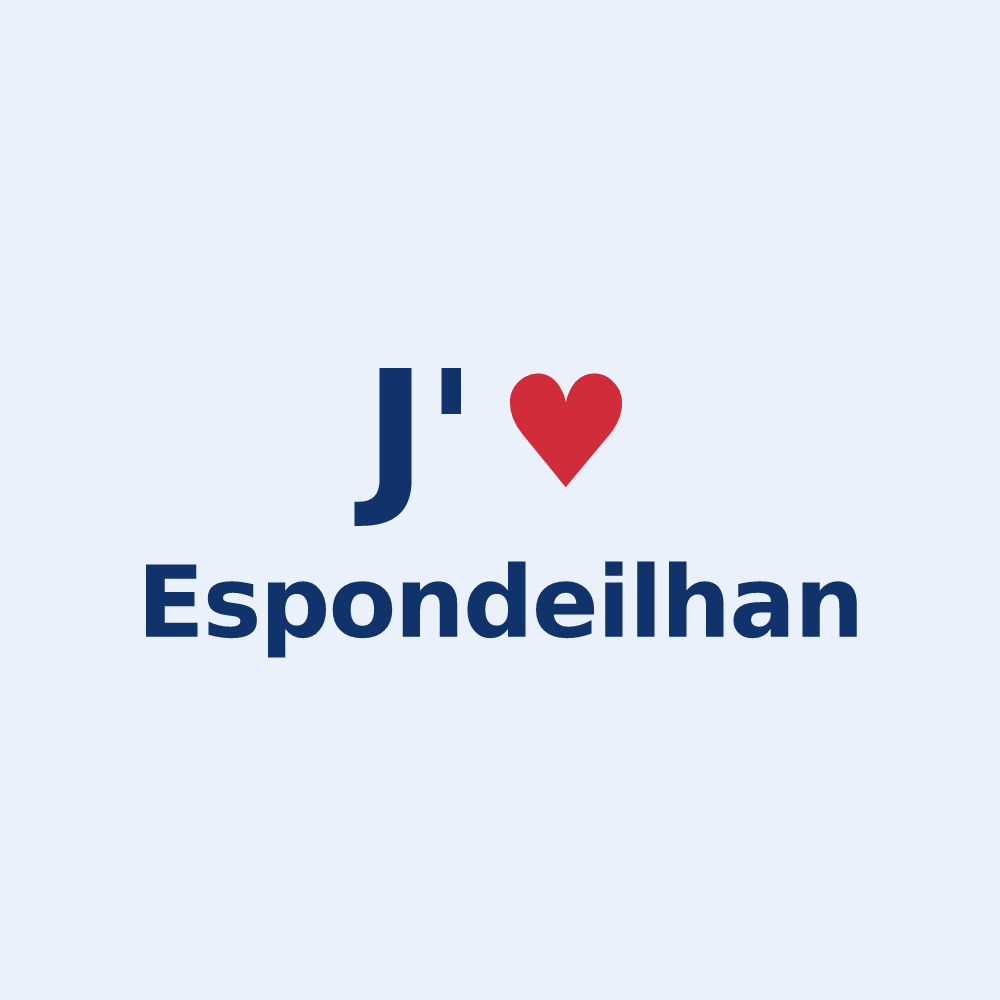 Sticker personnalisé Espondeilhan — design J'aime Espondeilhan