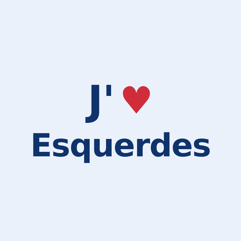 Sticker personnalisé Esquerdes — design « J'aime Esquerdes » imprimé sur le sticker