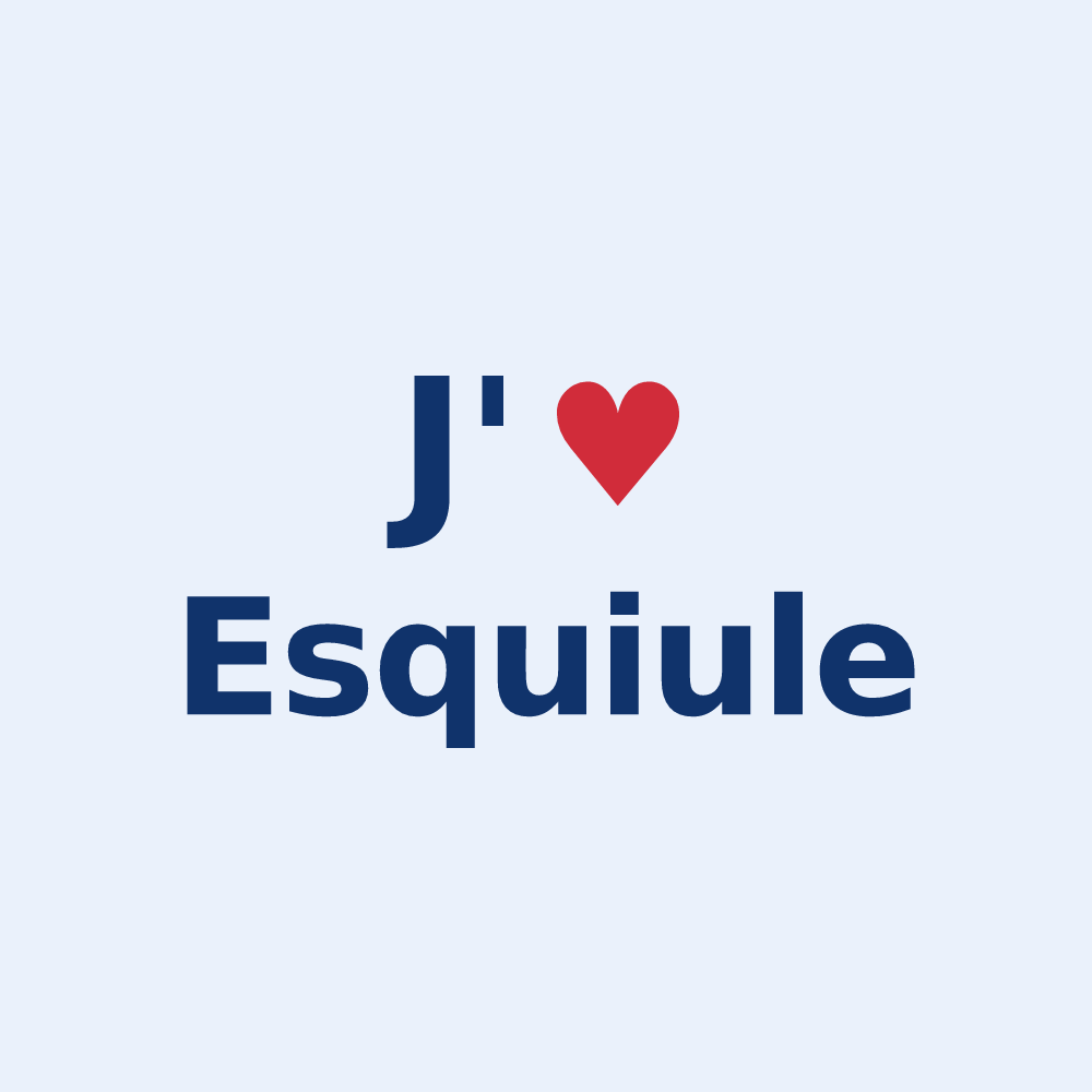 Sticker personnalisé Esquiule — design J'aime Esquiule