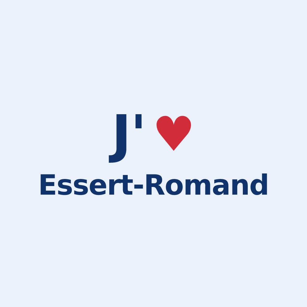 Sticker personnalisé Essert-Romand — design J'aime Essert-Romand