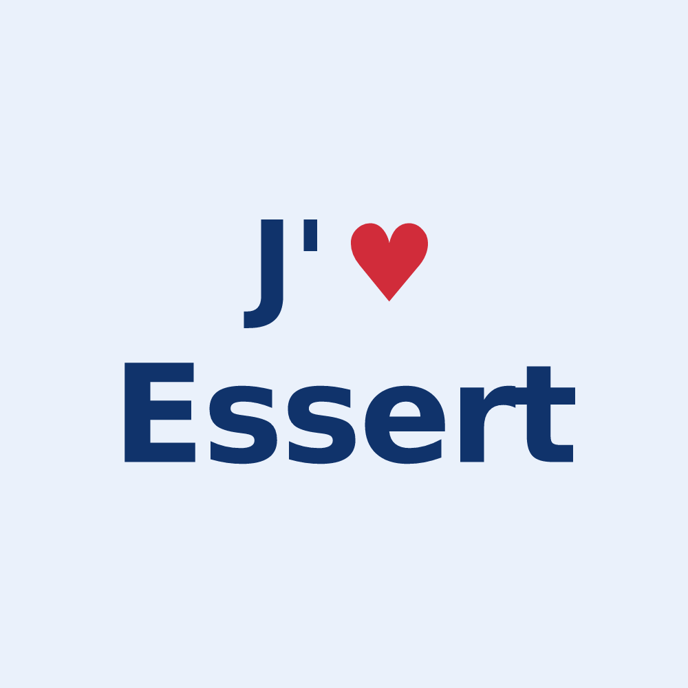 Sticker personnalisé Essert — design J'aime Essert