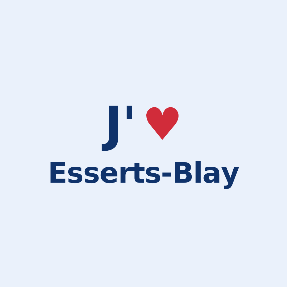 Sticker personnalisé Esserts-Blay — design J'aime Esserts-Blay