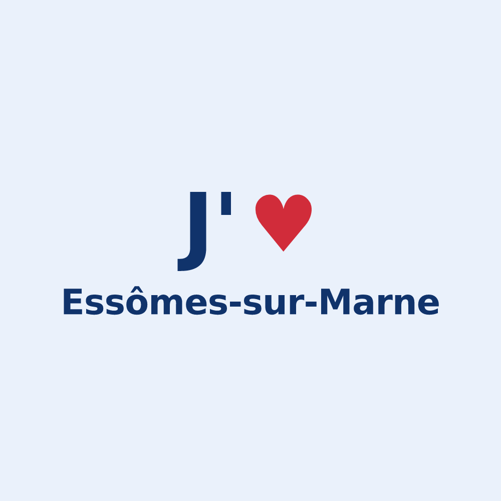 Sticker personnalisé Essômes-sur-Marne — design J'aime Essômes-sur-Marne