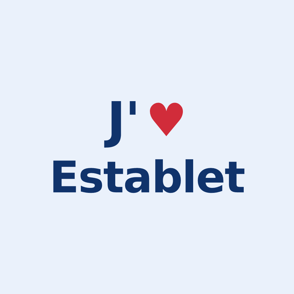 Sticker personnalisé Establet — design J'aime Establet