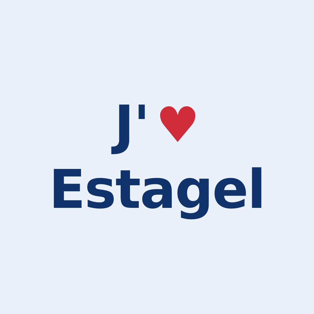 Sticker personnalisé Estagel — design J'aime Estagel