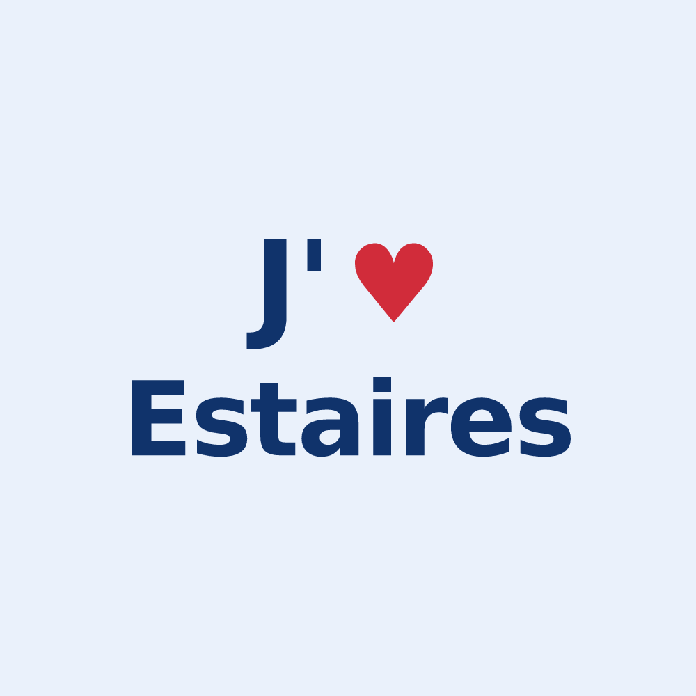 Sticker personnalisé Estaires — design J'aime Estaires