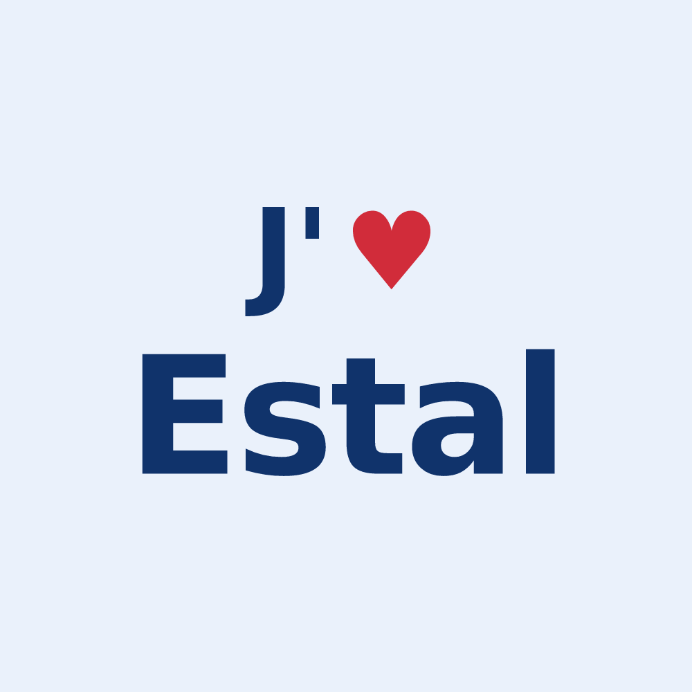 Sticker personnalisé Estal — design J'aime Estal