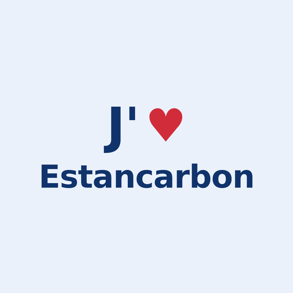 Sticker personnalisé Estancarbon — design J'aime Estancarbon