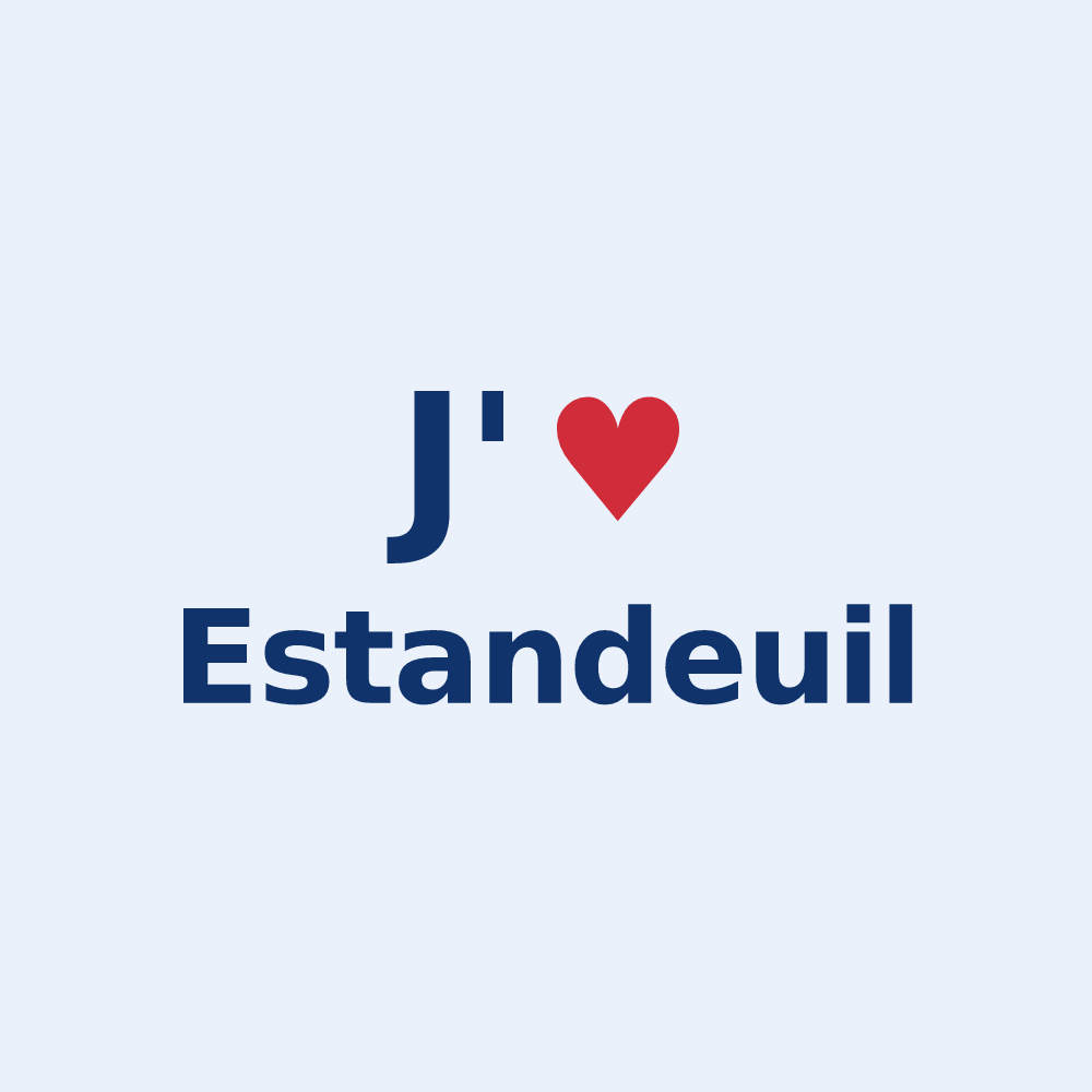 Sticker personnalisé Estandeuil — design J'aime Estandeuil