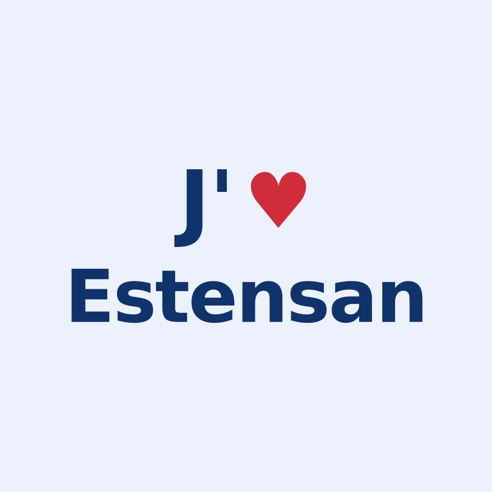 Sticker personnalisé Estensan — design J'aime Estensan