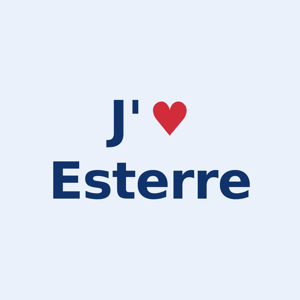 Sticker personnalisé Esterre — design J'aime Esterre
