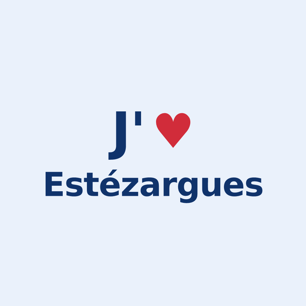 Sticker personnalisé Estézargues — design J'aime Estézargues