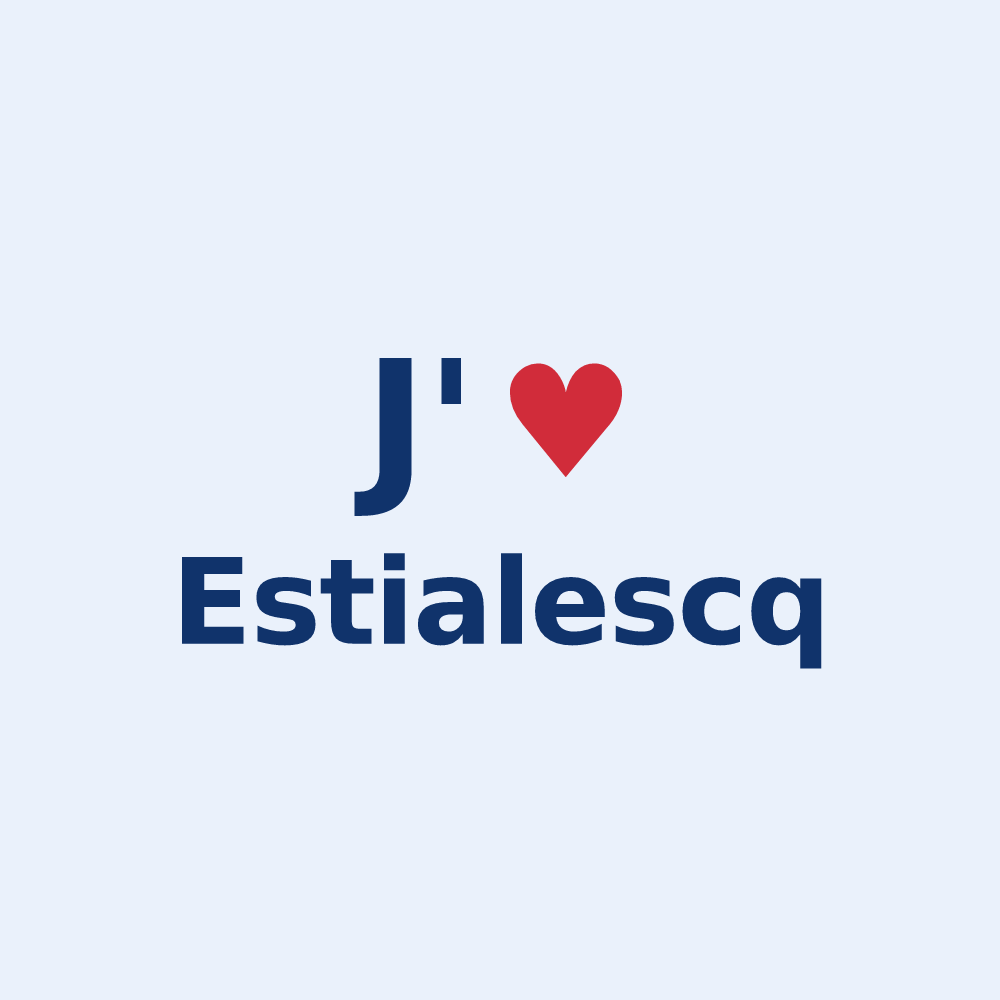 Sticker personnalisé Estialescq — design J'aime Estialescq