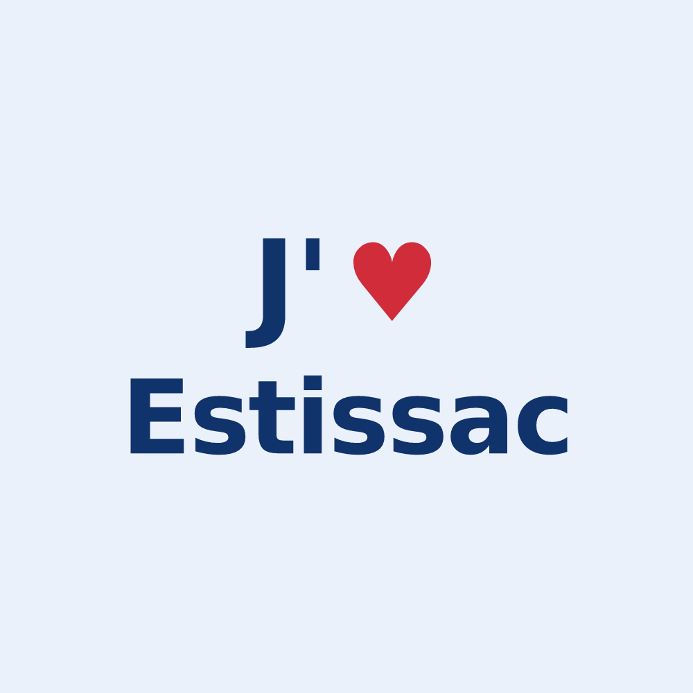 Sticker personnalisé Estissac — design J'aime Estissac