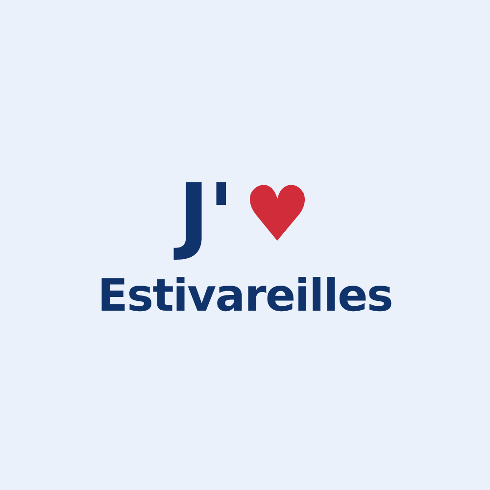 Sticker personnalisé Estivareilles — design J'aime Estivareilles