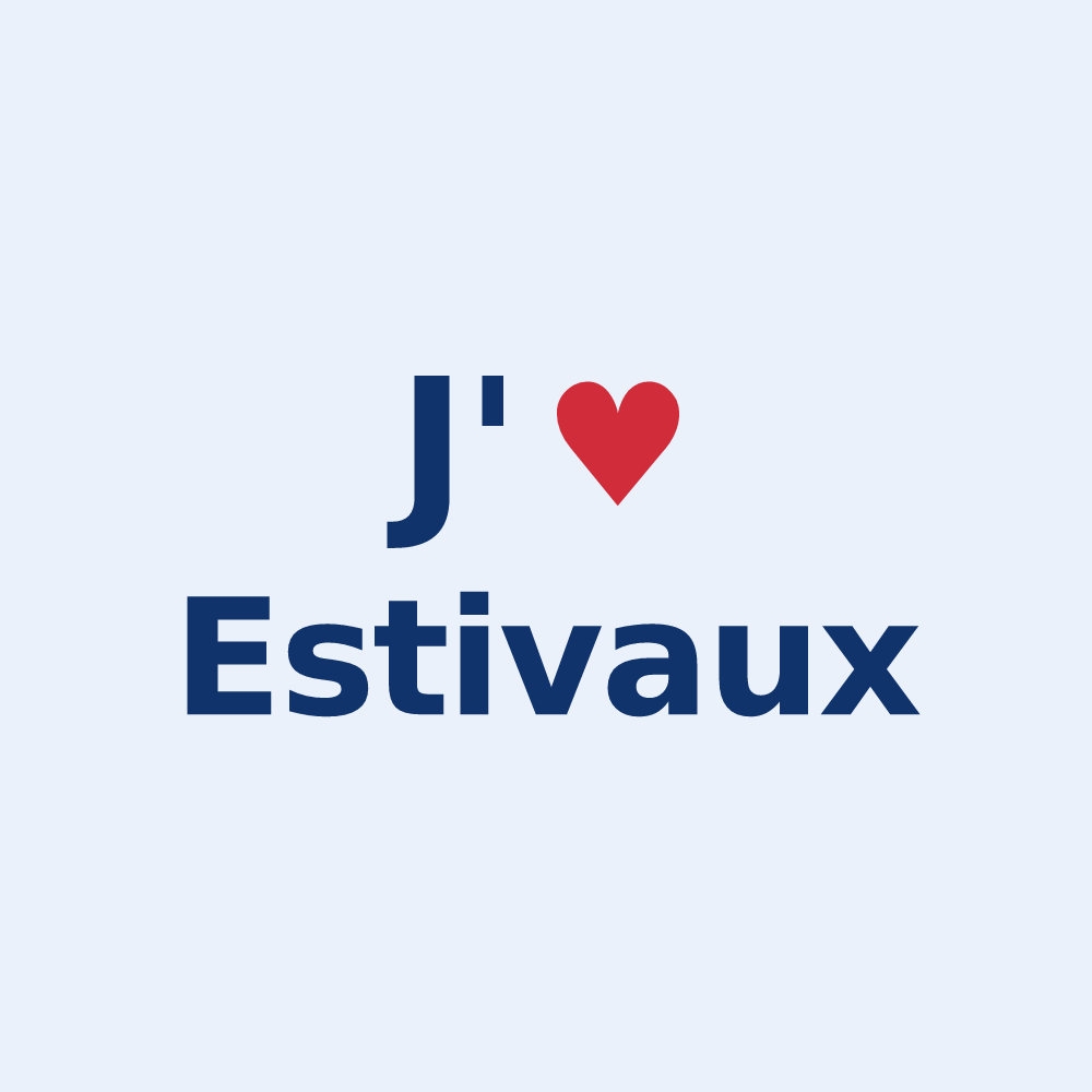 Sticker personnalisé Estivaux — design J'aime Estivaux