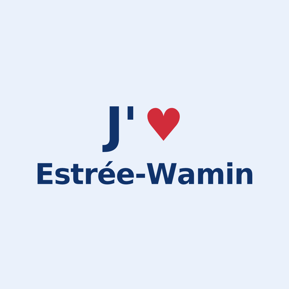 Sticker personnalisé Estrée-Wamin — design J'aime Estrée-Wamin