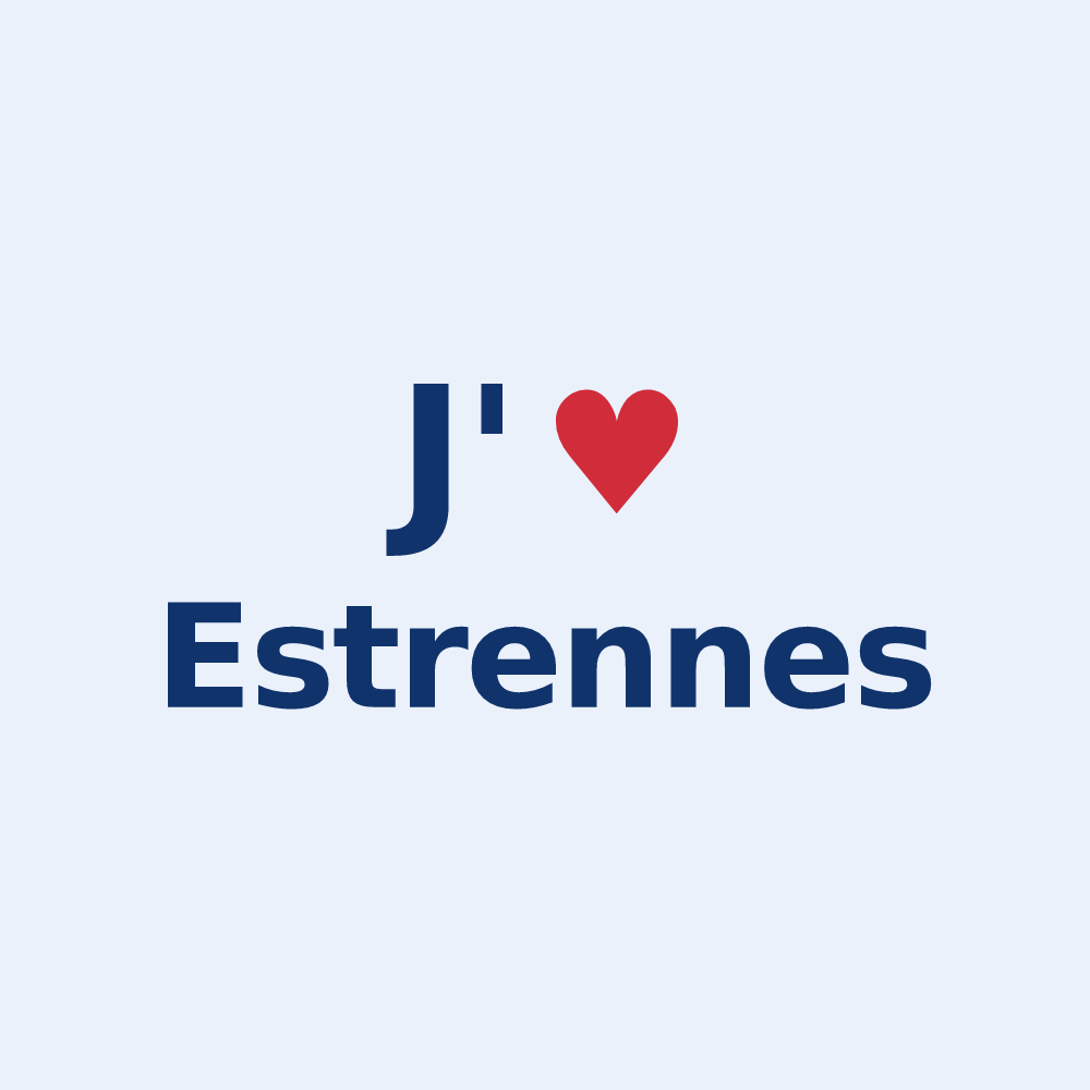 Sticker personnalisé Estrennes — design J'aime Estrennes