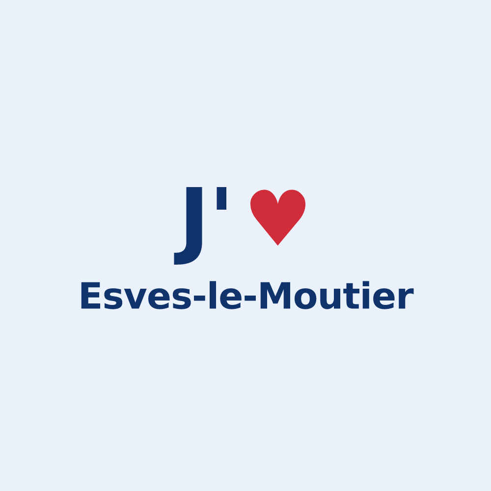 Sticker personnalisé Esves-le-Moutier — design J'aime Esves-le-Moutier