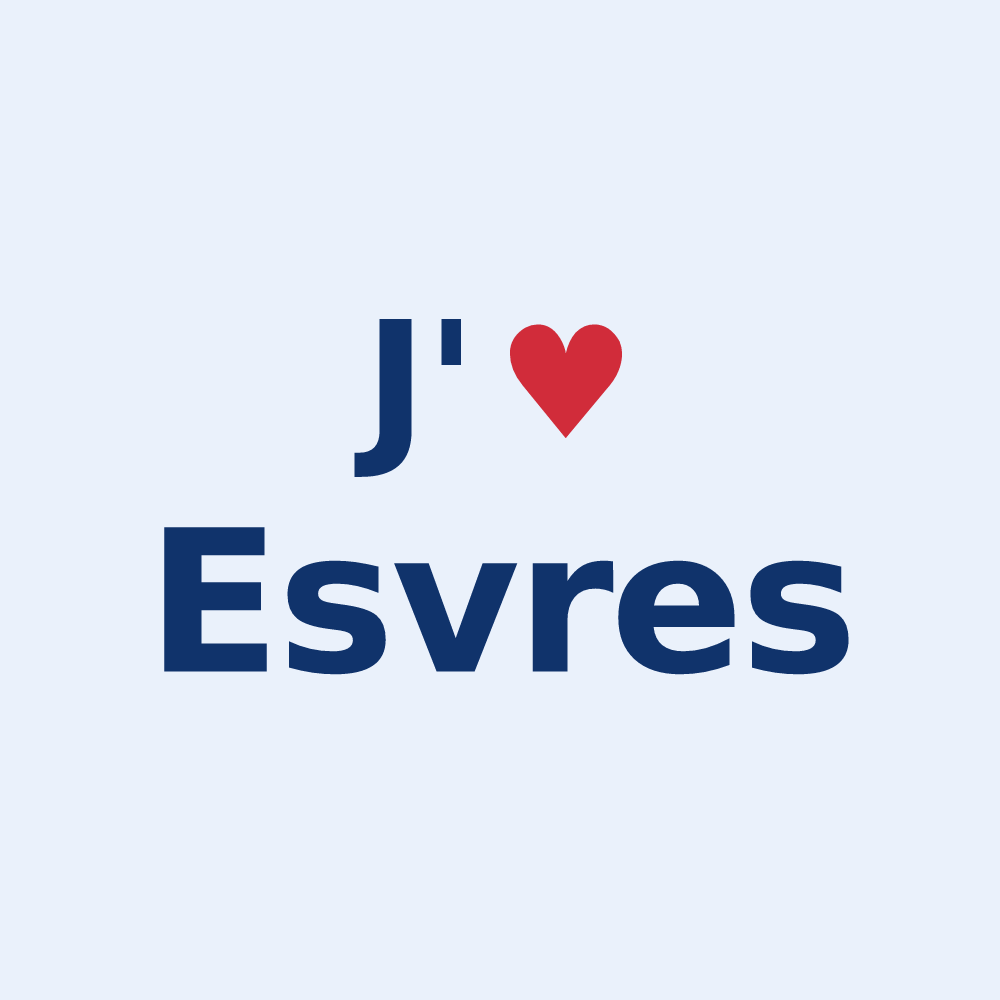 Sticker personnalisé Esvres — design J'aime Esvres