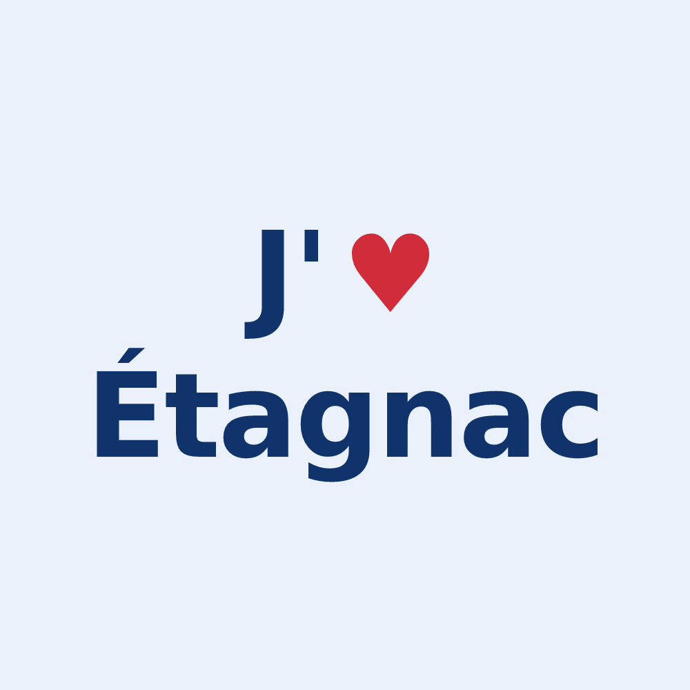 Sticker personnalisé Étagnac — design J'aime Étagnac