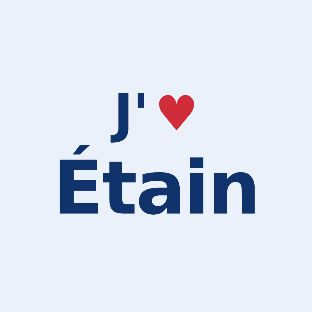 Sticker personnalisé Étain — design J'aime Étain