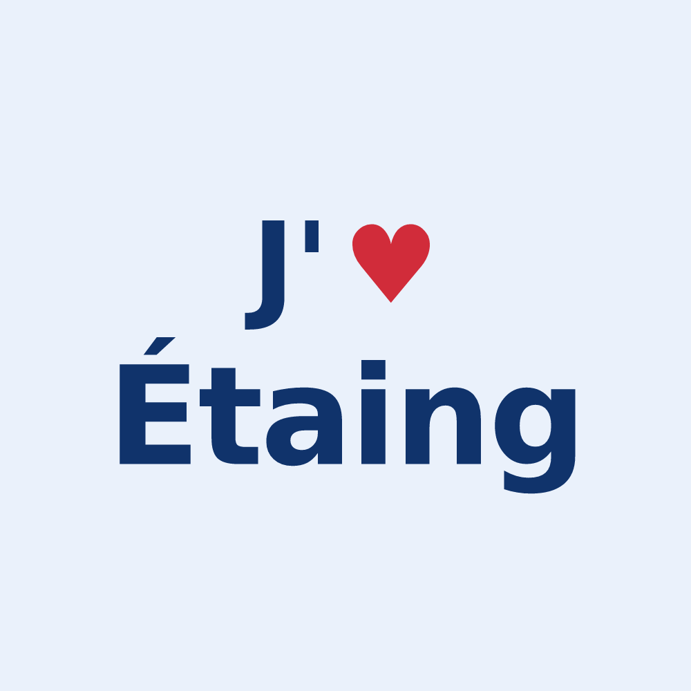 Sticker personnalisé Étaing — design J'aime Étaing