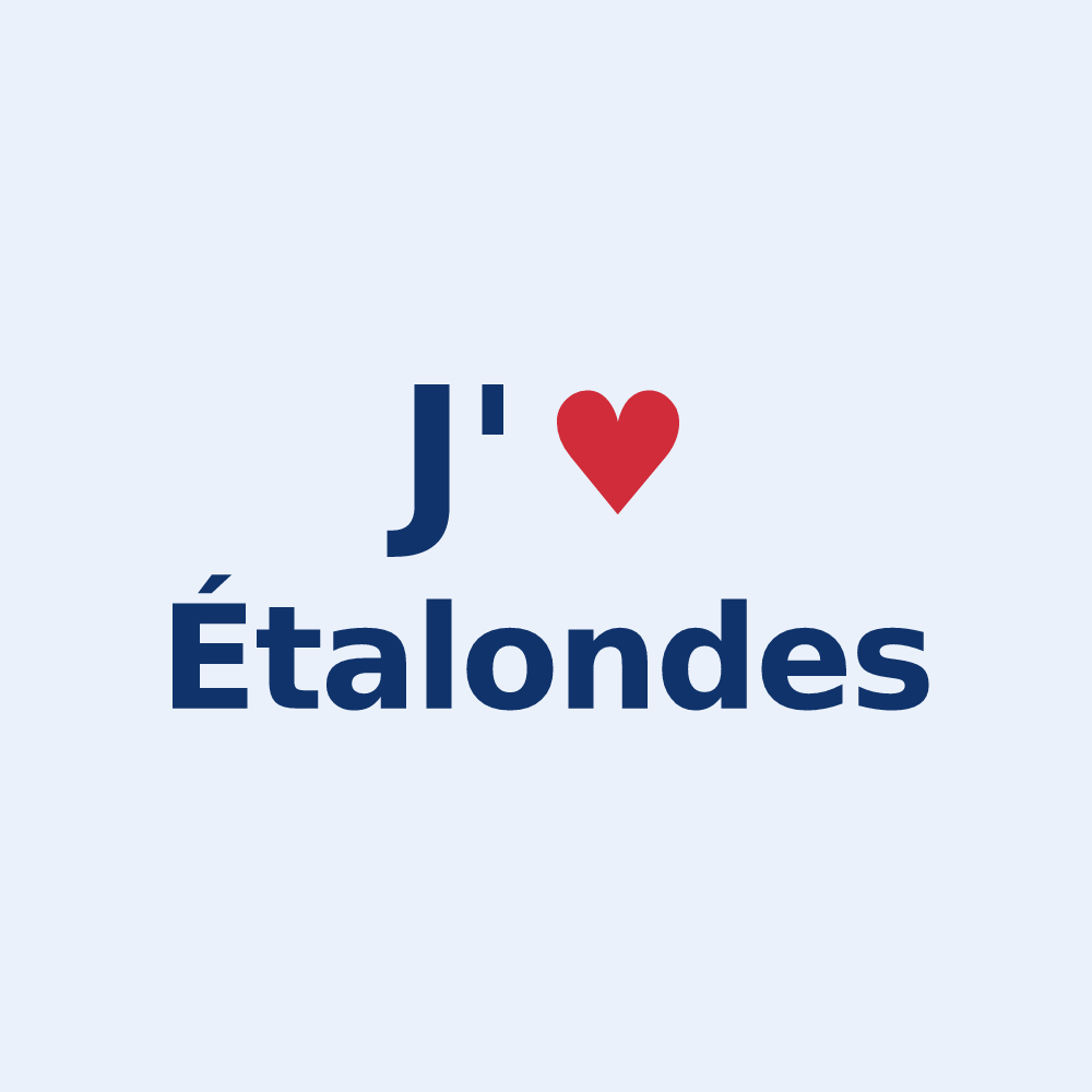 Sticker personnalisé Étalondes — design J'aime Étalondes